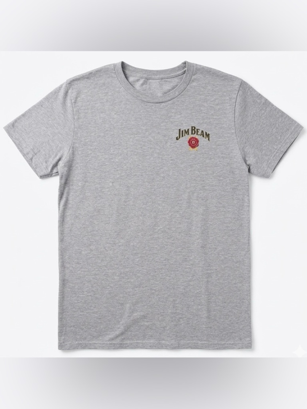 Jim Beam Bourbon Whiskey T-Shirt Men's Adult Medium Gray USA Map Graphic Promo